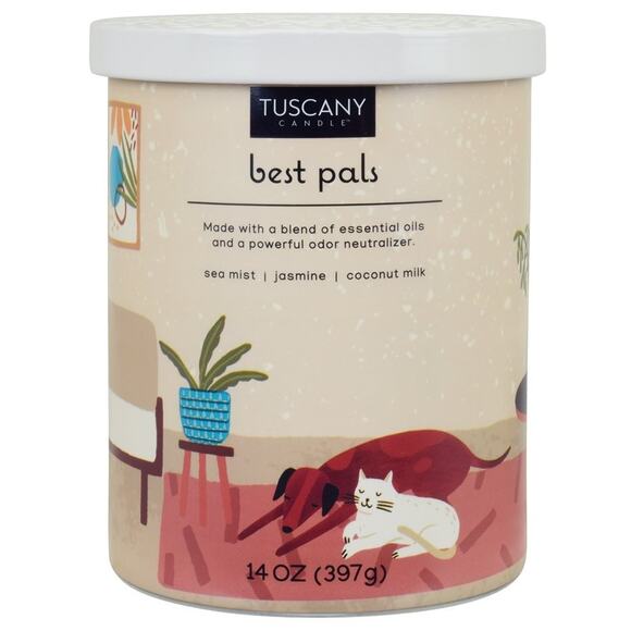 2 Odor Neutralizing Candles Best Pals and Secret Playplace 2 Wick Lidded 14 oz. - Picture 2 of 9